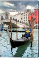 Framed Gondola Rialto Bridge #1