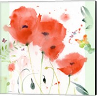 Framed Poppies Chinoise