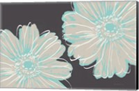 Framed Flower Pop Sketch VI-Dark Blue BG