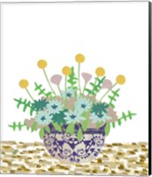 Framed Soft Blooms in Vase With Border IV