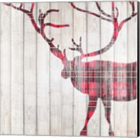 Framed Red Rhizome Deer