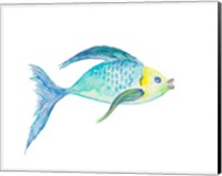 Framed Yellow and Blue Fish I