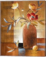 Framed 'Afternoon Poppy Still Life II' border=