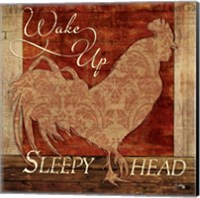 Framed 'Wake Up Sleepy Head' border=