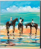 Framed Horses On The Beach