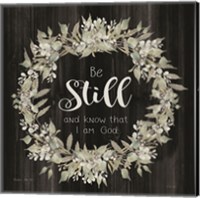 Framed Be Still and Know Wreath