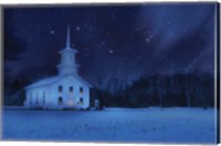 Framed Starry Night Church