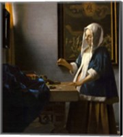 Framed Woman Holding a Balance, 1664