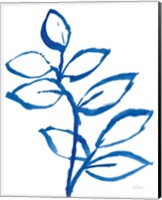 Framed Leafy Blue II