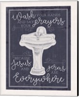 Framed 'Wash Your Hands' border=