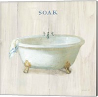 Framed 'Farmhouse Bathtub Soak' border=