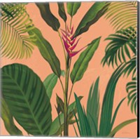 Framed 'Dramatic Tropical II Boho' border=