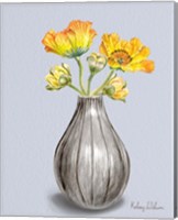 Framed 'Poppies in Vase II' border=