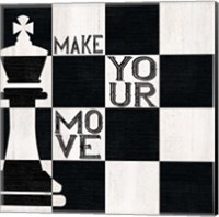 Framed Chessboard Sentiment I-Make your Move