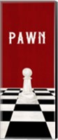 Framed Rather be Playing Chess Pieces Red Panel I-Pawn