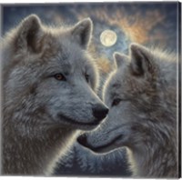 Framed Moonlight Wolf Mates