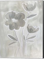 Framed Grey Flowers