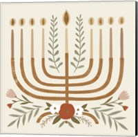 Framed 'Natural Hanukkah I' border=