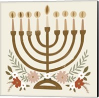 Framed 'Natural Hanukkah II' border=