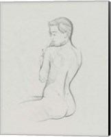 Framed 'Female Back Sketch I' border=