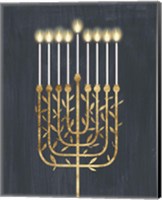 Framed 'Golden Hanukkah I' border=