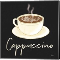 Framed 'Fresh Coffee Cappucino' border=