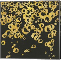 Framed 'Gold Bubbles II' border=