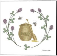 Framed 'Happy to Bee Home IV Yellow' border=