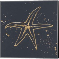 Framed Gold Starfish I