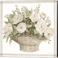 Framed Basket of Peonies