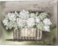 Framed Vintage Floral Basket
