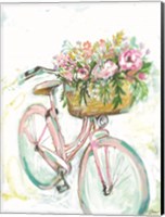 Framed Bicycle with Flower Basket