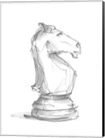 Framed Chess Piece Study I