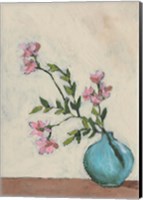Framed Blossom in Blue Vase I