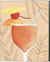 Framed 'Tropical Cocktail I' border=