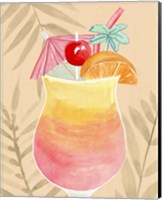 Framed 'Tropical Cocktail IV' border=