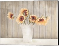 Framed Country Sunflower Vase