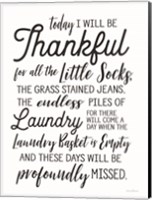 Framed Laundry Blessings I
