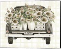 Framed Sunflower Truck