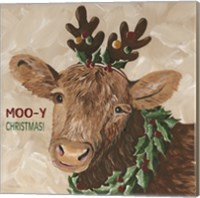 Framed Moo-y Christmas