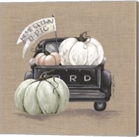 Framed Pumpkin Truck