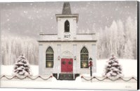Framed Christmas Church