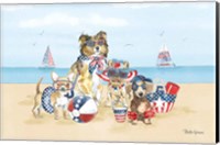 Framed Patriotic Paws I