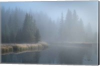 Framed Grand Teton Lake Fog