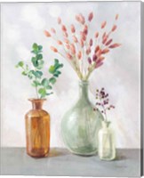 Framed 'Natural Riches II Clear Vase' border=