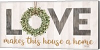 Framed Love Makes This House a Home with Wreath