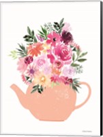 Framed Floral Teapot