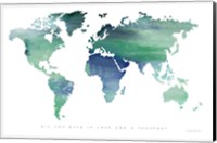 Framed Passport to the World Blue