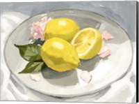 Framed Lemons on a Plate I