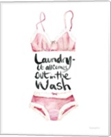 Framed 'Lingerie Laundry I' border=